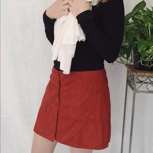 ‼️ H&M A-line Skirt with Buttons 🍁